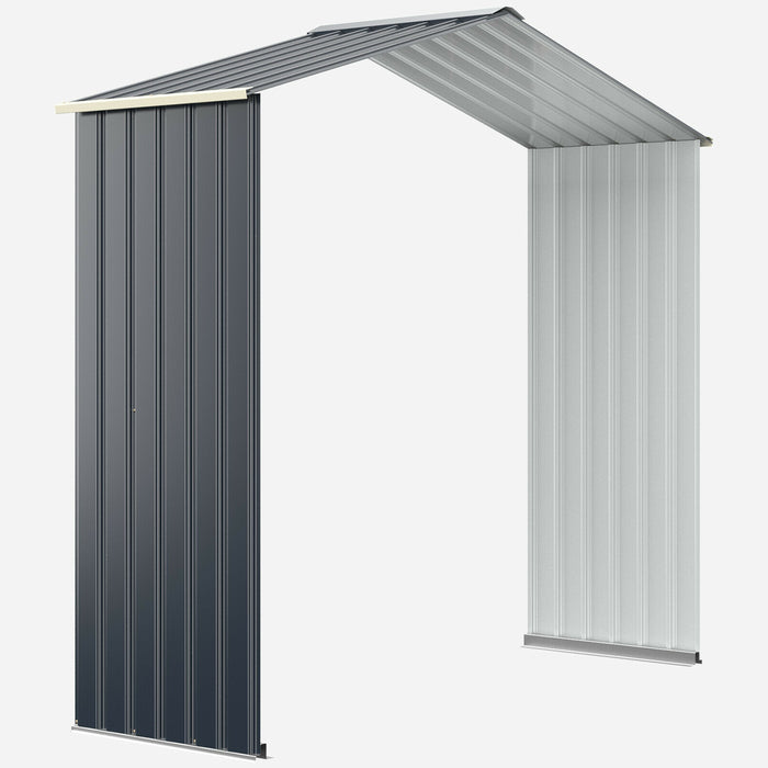 Outdoor Storage Shed Extension Kit for 7 Feet Shed Width