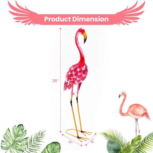 2-Piece Flamingo Garden Statue Set