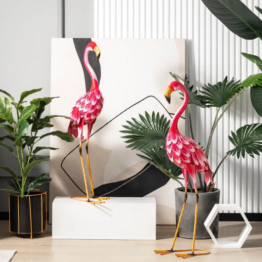 2-Piece Flamingo Garden Statue Set