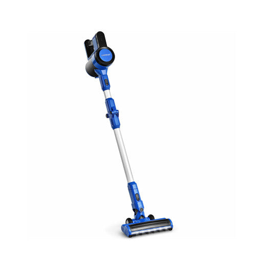 3-in-1 Handheld Cordless Stick Vacuum Cleaner with 6-cell Lithium Battery-Blue