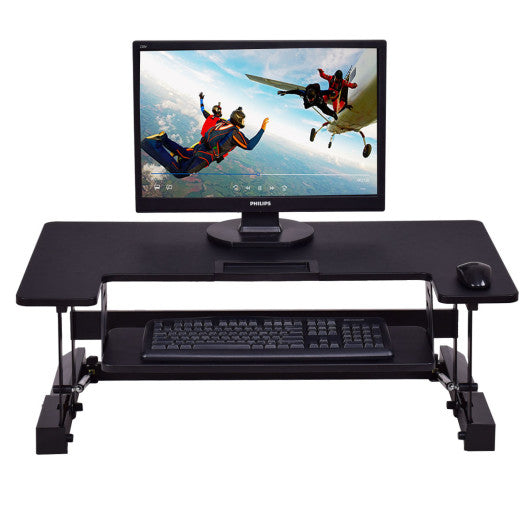 Height Adjustable Lift Rising Laptop Desk with Pen Slot