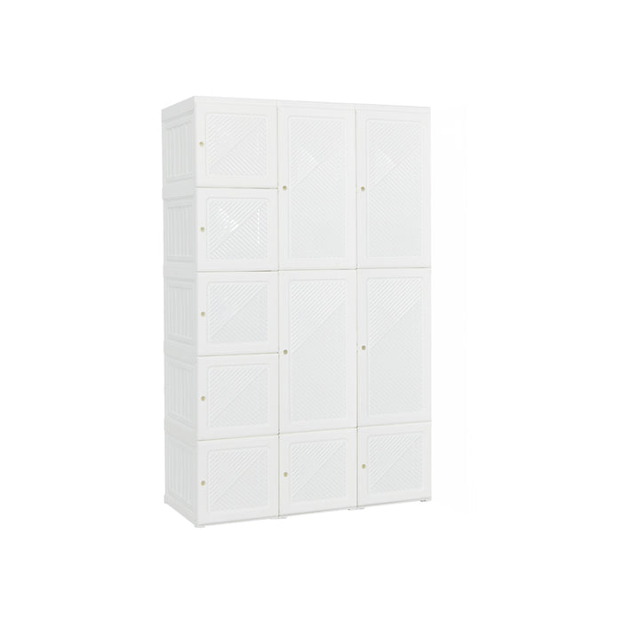 Foldable Armoire Wardrobe Closet with 10 Cubes