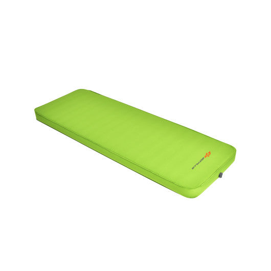 Self Inflating Folding Camping Sleeping Mattress with Carrying Bag-Green