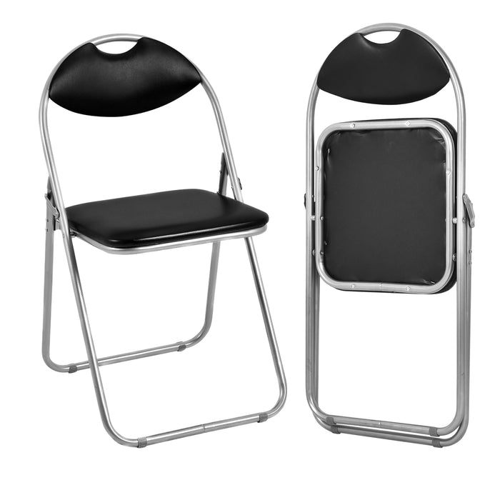 2/4/6 Pieces Portable Folding Dining Chairs Set with Carrying Handles-Set of 2