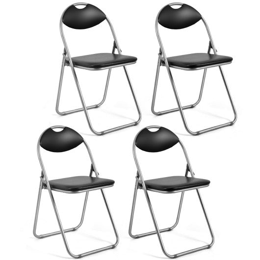 2/4/6 Pieces Portable Folding Dining Chairs Set with Carrying Handles-Set of 4