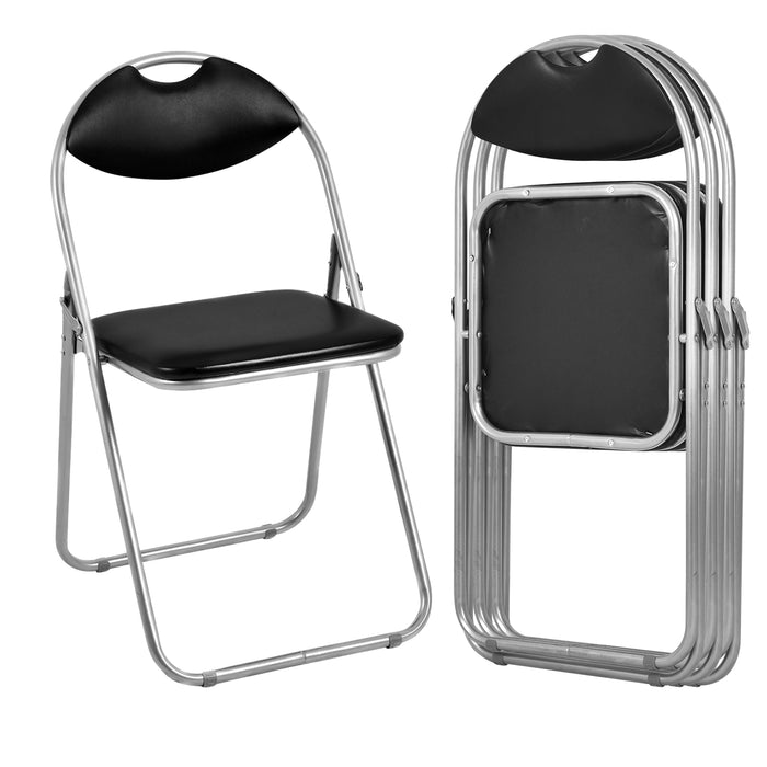 2/4/6 Pieces Portable Folding Dining Chairs Set with Carrying Handles-Set of 4