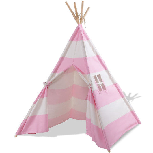 5' White & Pink Portable Indian Children Sleeping Dome Play Tent