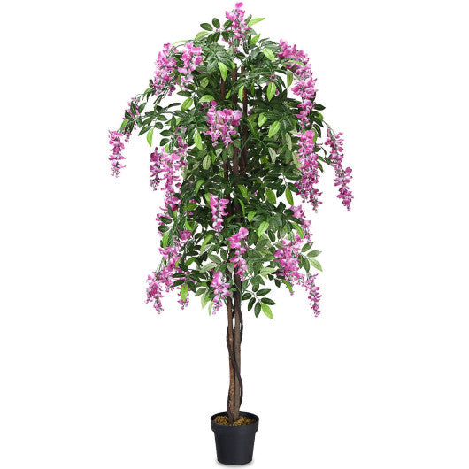 6-Feet Artificial Wisteria Silk Indoor-Outdoor Tree