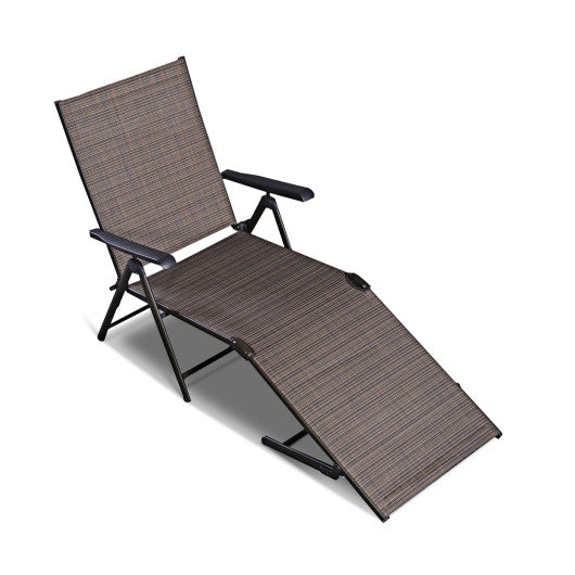 Adjustable Chaise Lounge Chair with 5 Reclining Positions