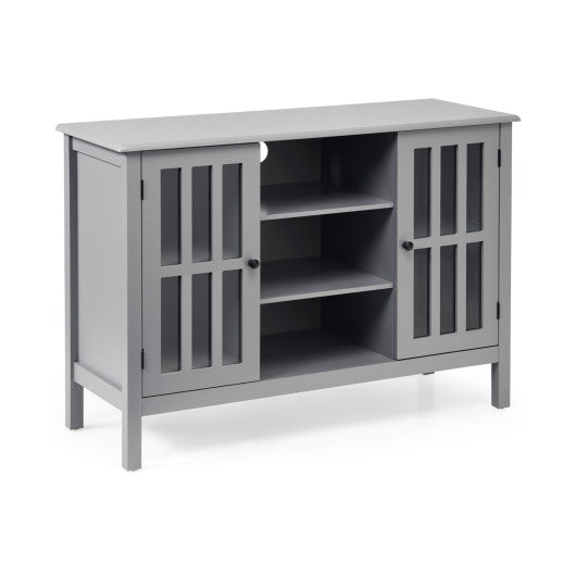 Wooden TV Stand Console Cabinet for 50 Inch TV-Gray