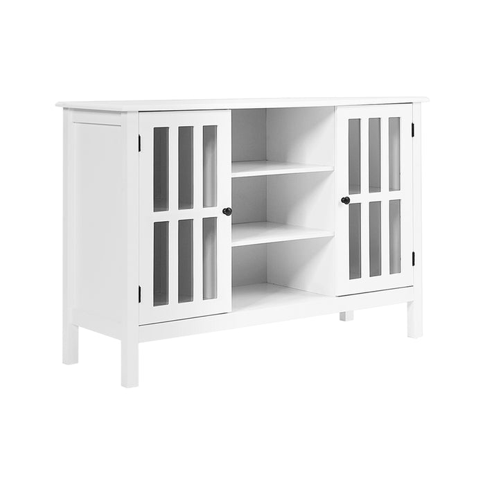 Wooden TV Stand Console Cabinet for 50 Inch TV-White