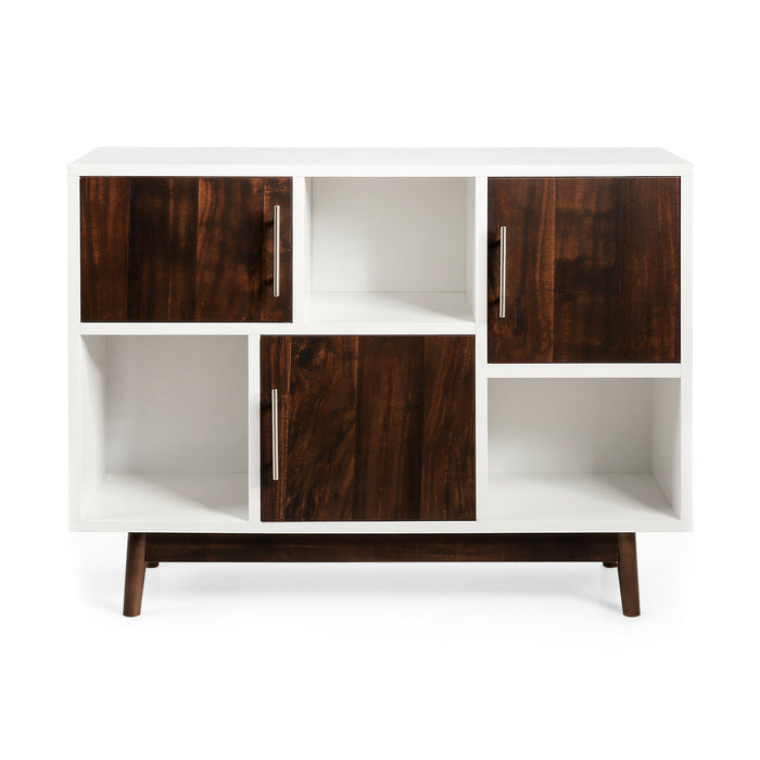 Wood Display Sideboard Storage Cabinet with Storage Compartments