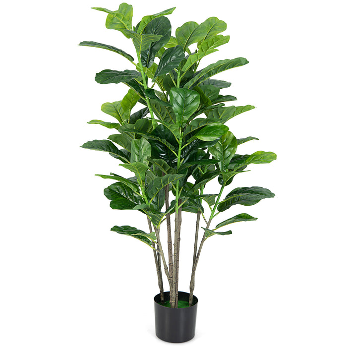 51 Inch 2-Pack Artificial Fiddle Leaf Fig Tree for Indoor and Outdoor