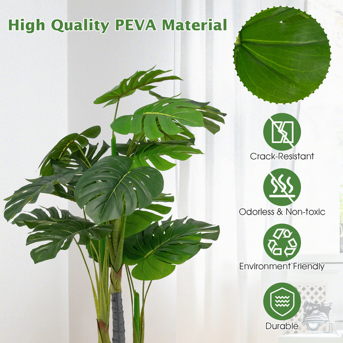 4 Feet Artificial Tree Artificial Monstera Palm Tree Fake Plant