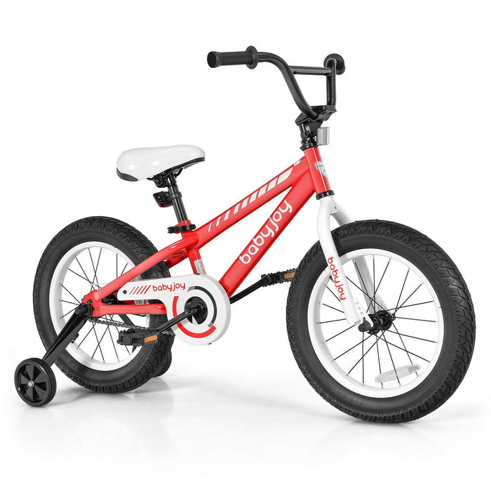 16 Inch Kids Bike Bicycle with Training Wheels for 5-8 Years Old Kids-Red