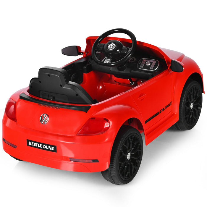 Volkswagen Beetle Kids Electric Ride On Car with Remote Control-Red