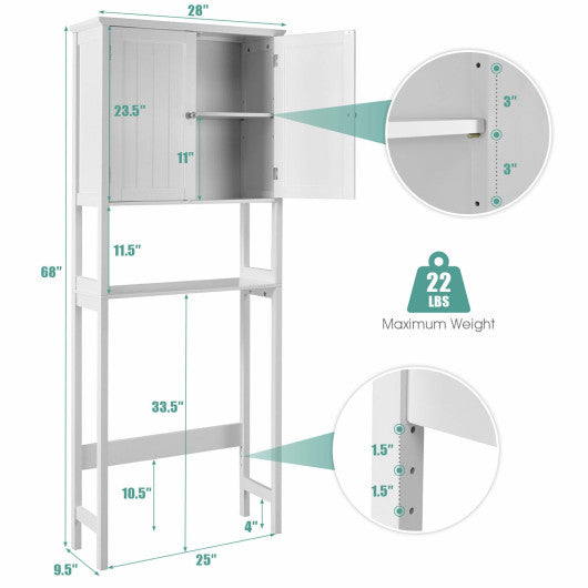 Over The Toilet Bathroom Storage Space Saver with Shelf