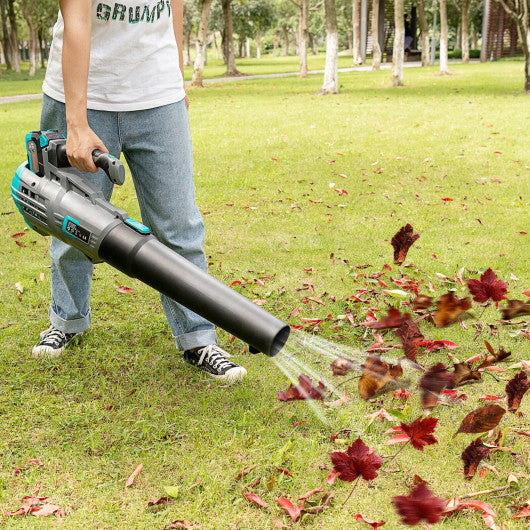 Electrical Cordless Leaf Blower with Battery and Charger-Gray