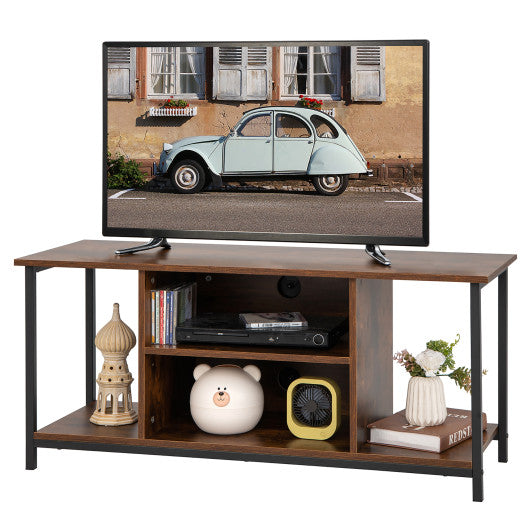 Mid-Century TV stand Media Console Table with Adjustable Shelf