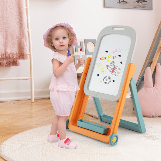 Kids Height Adjustable Art Easel Set with Chair