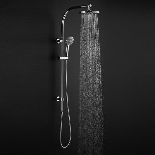 Chrome Brass Rainfall Shower Panel Wall Mounted Combo Set System