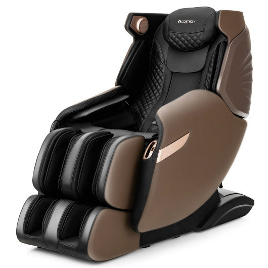 Therapy 21 - 3D SL-Track Electric Full Body Zero Gravity Shiatsu Massage Chair with Heat Roller-Brown