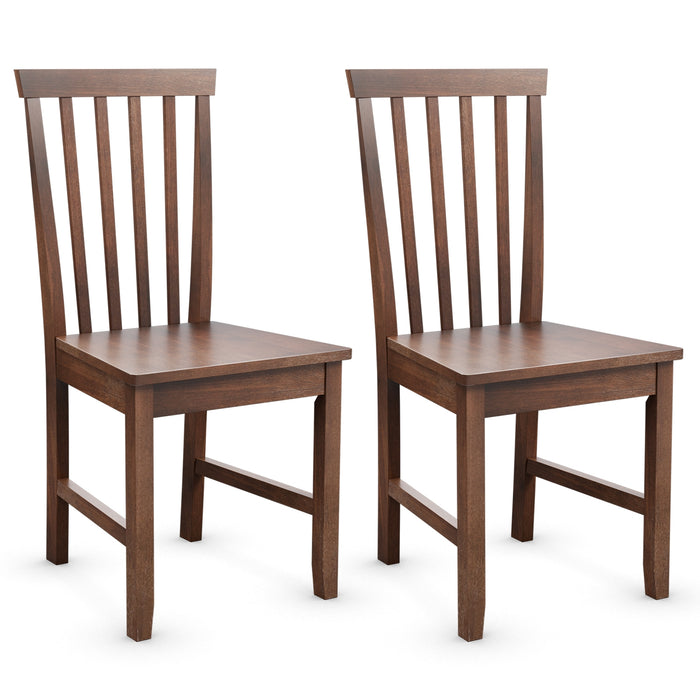 Set of 2 Dining Chairs with Solid Wooden Legs