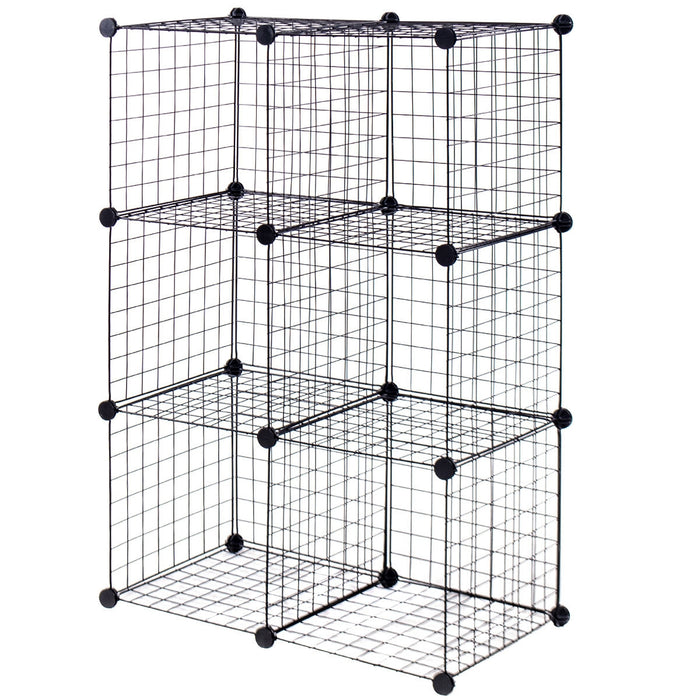 DIY 6 Metal Wire Free Standing Modular Storage Cubes