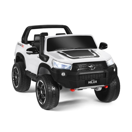 2*12V Licensed Toyota Hilux Ride On Truck Car 2-Seater 4WD with Remote White