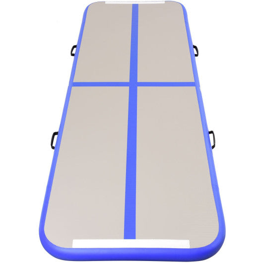 Air Track Inflatable Gymnastics Tumbling Floor Mats with Pump-Blue