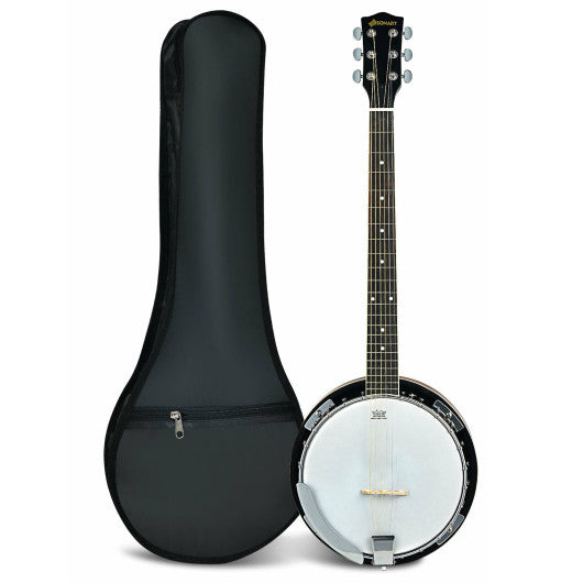 39 Inch Sonart Full Size 6 string 24 Bracket Professional Banjo Instrument with Open Back