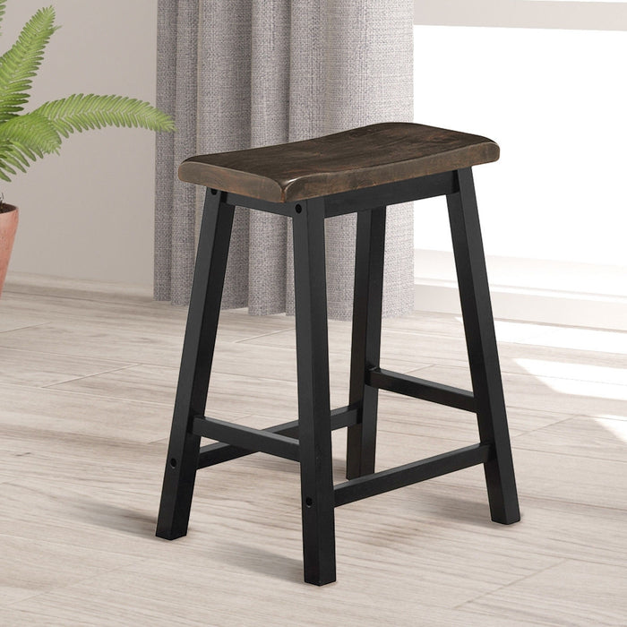 24 Inch Height Set of 2 Home Kitchen Dining Room Bar Stools-Gray