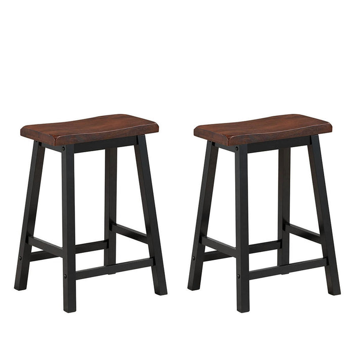 24 Inch Height Set of 2 Home Kitchen Dining Room Bar Stools-Coffee