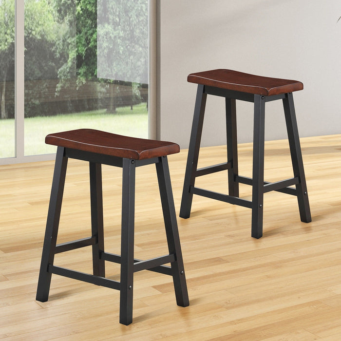 24 Inch Height Set of 2 Home Kitchen Dining Room Bar Stools-Coffee