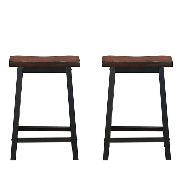 24 Inch Height Set of 2 Home Kitchen Dining Room Bar Stools-Coffee