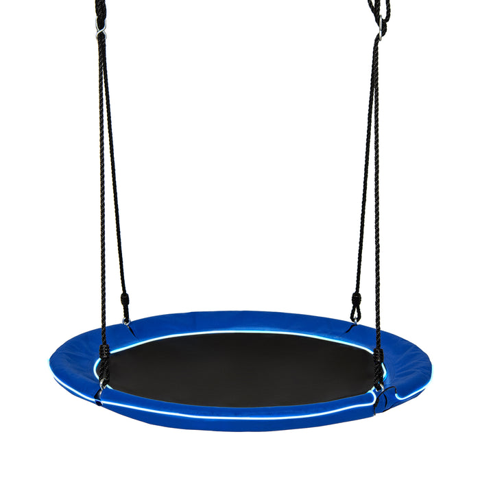 40 Inches Saucer Tree Swing for Kids and Adults-Navy