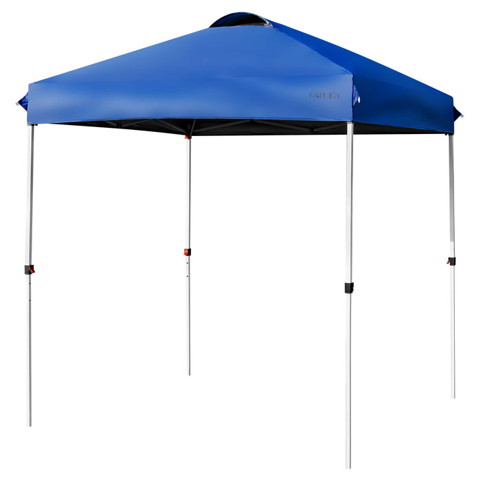 6.6Â  x 6.6 Feet Outdoor Pop Up Camping Canopy Tent with Roller Bag-Blue