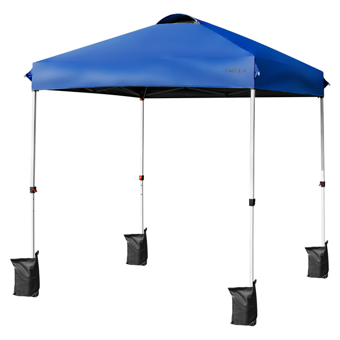 6.6Â  x 6.6 Feet Outdoor Pop Up Camping Canopy Tent with Roller Bag-Blue