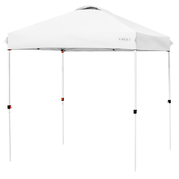 6.6Â  x 6.6 Feet Outdoor Pop Up Camping Canopy Tent with Roller Bag-White