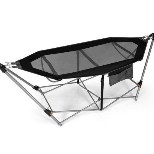 Portable Folding Hammock with Hammock Stand-Black