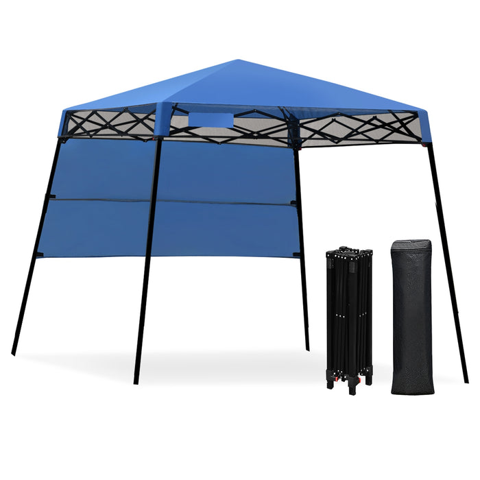 7 x 7 Feet Sland Adjustable Portable Canopy Tent with Backpack-Blue