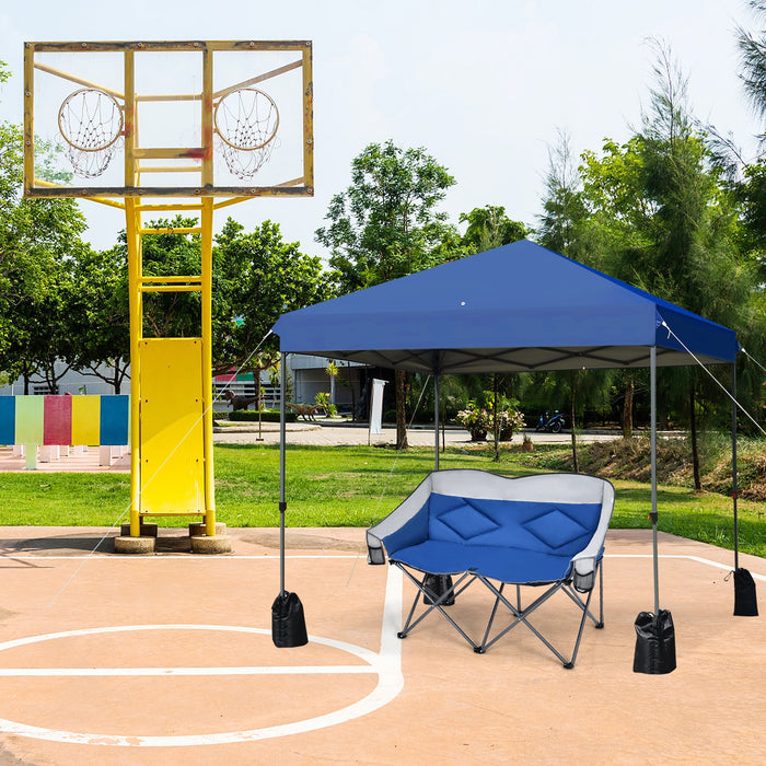 8â€™x8' Outdoor Pop up Canopy Tent  w/Roller Bag-Blue