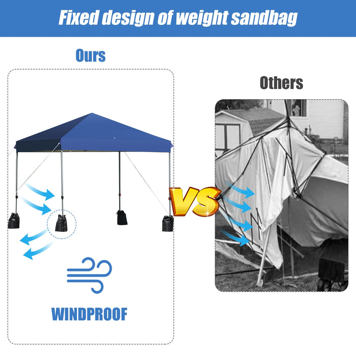 8â€™x8' Outdoor Pop up Canopy Tent  w/Roller Bag-Blue