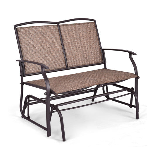 Outdoor Iron Patio Rocking Chair for Backyard and Lawn