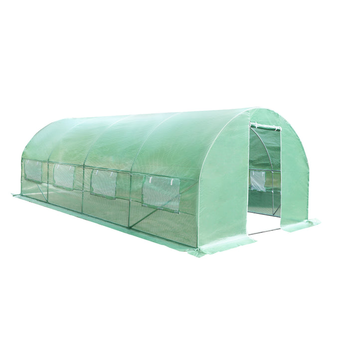 10 x 6.5 x 20 Feet 8 Windows Backyard Walk-in Greenhouse