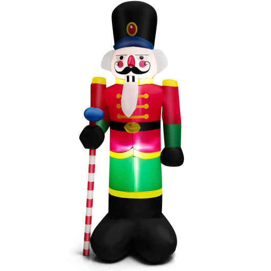 8 Feet Inflatable Nutcracker Soldier with 2 Built-in LED Lights