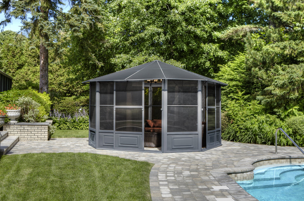 Gazebo Penguin Florence Solarium with Metal Roof - 12 X 12