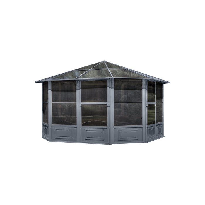 Penguin™ Sunroom Kit Gray/Tan with Polycarbonate Roof - The Better Backyard