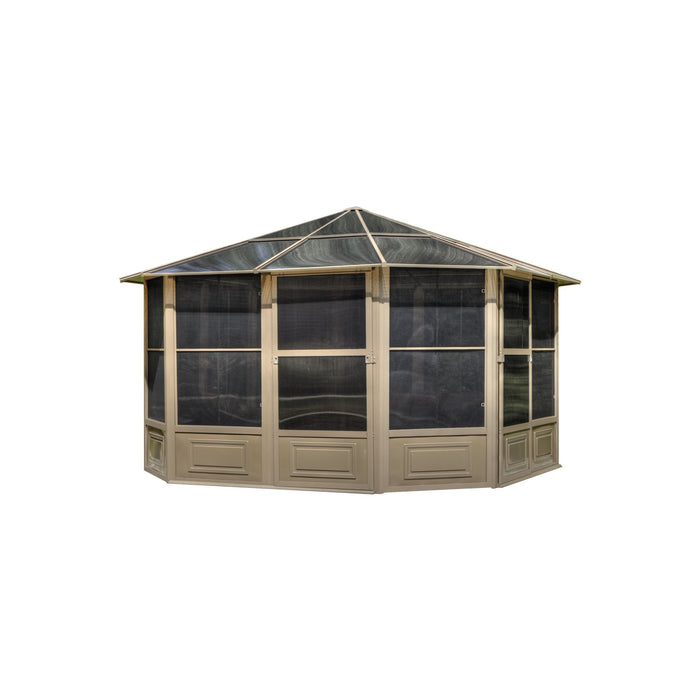 Penguin™ Sunroom Kit Gray/Tan with Polycarbonate Roof - The Better Backyard