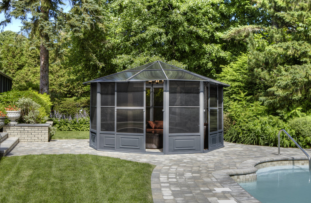 Gazebo Penguin Florence Solarium with Polycarbonate Roof - 12' x 15'